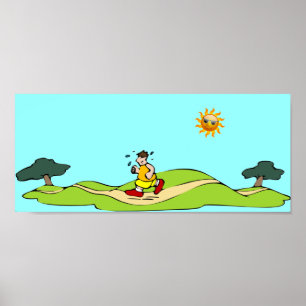 Poster engraçado do exercício do verão