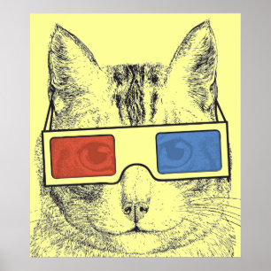 Poster engraçado do gato