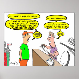 Poster engraçado do golfe