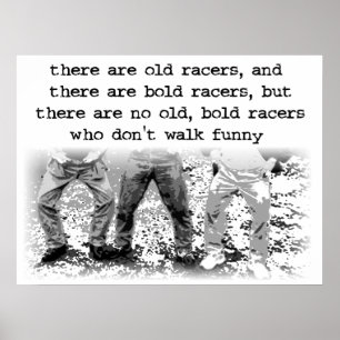 Poster engraçado do motocross da bicicleta da