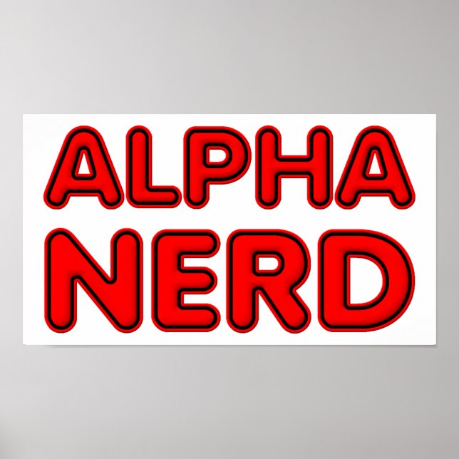 Poster Engraçado do Nerd Alpha (Frente)