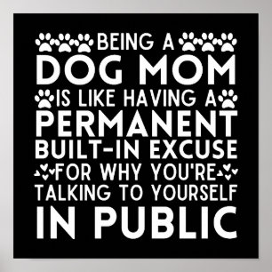 Poster Engraçado Dogma Dizendo Que Ser Um Cachorro Mãe É 