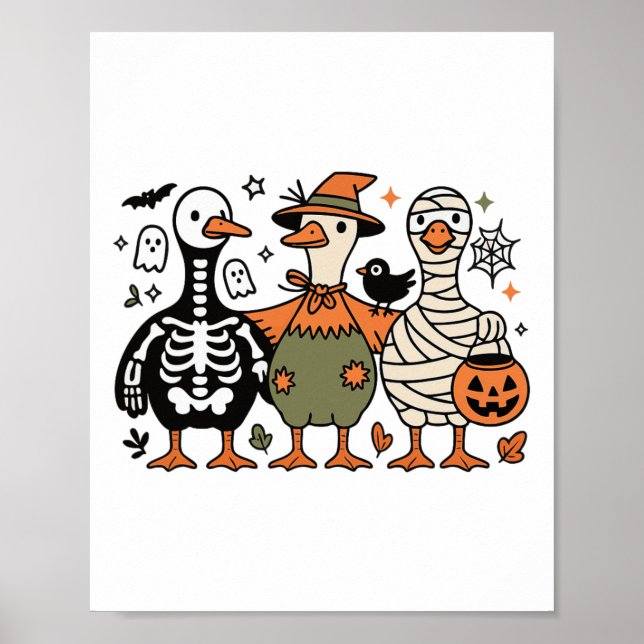 Poster Engraçado Doido de Bobo-Fantasma do Halloween (Frente)