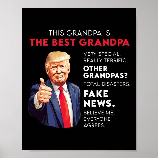 Poster Engraçado Donald Trump Citação Do Avô Conservador (Frente)