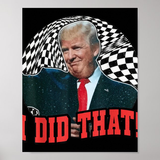Poster Engraçado Donald Trump Eu Fiz Isso (Frente)