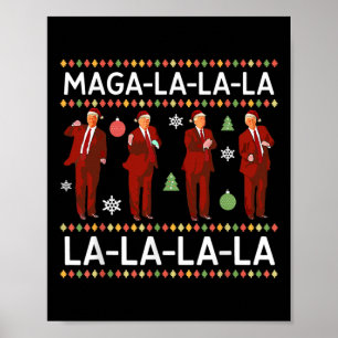Poster Engraçado Donald Trump Fez O Suéter De Natal. La L