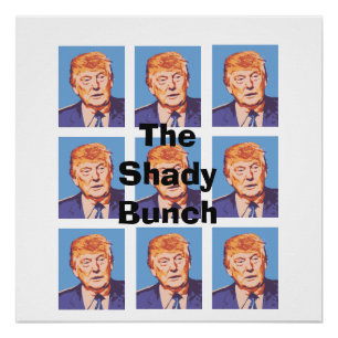 Póster Engraçado Donald Trump O Poster Shady Bunch