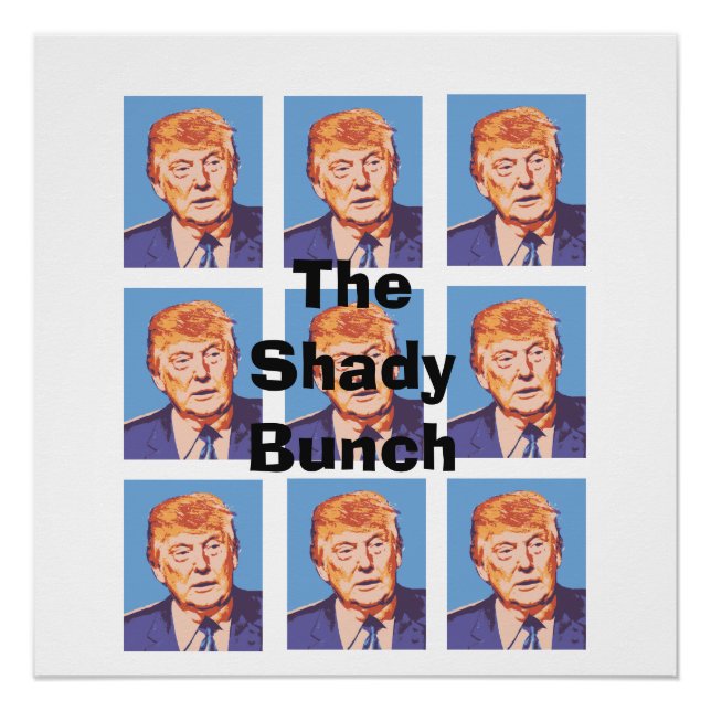 Póster Engraçado Donald Trump O Poster Shady Bunch (Frente)