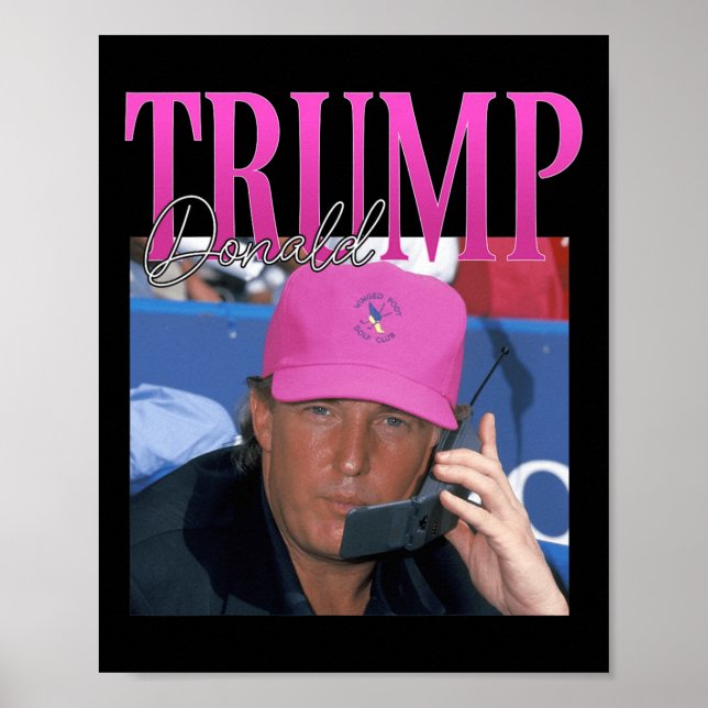 Poster Engraçado Donald Trump Sinto minha falta, mas Y2k  (Frente)
