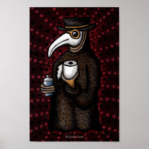 Poster Engraçado doutor com papel higiênico