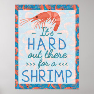 Poster Engraçado Duro lá fora para uma praia náutica d