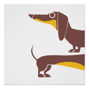 Póster Engraçado e fofo dachshund para os pais de cães lo