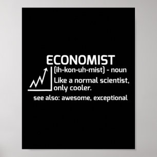 Poster Engraçado Economista Definição Economia Presente n