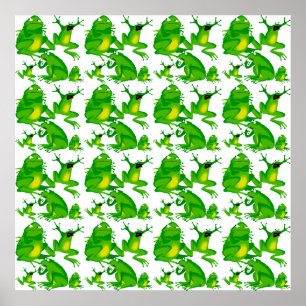 Póster Engraçado Emoções de Sapos Engraçado Brincadeiras