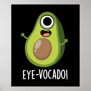 Poster Engraçado Engraçado Avocado Pun Dark BG
