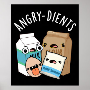 Poster Engraçado Engraçado Baking Pun Dark BG