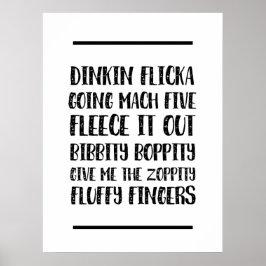 Poster Engraçado Escritório cita Dinkin Flicka
