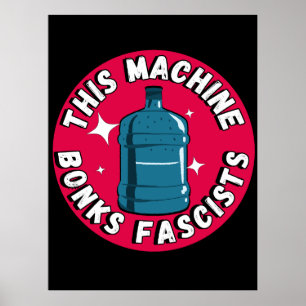 Poster Engraçado, essa máquina bate fascistas