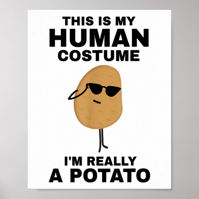 Poster Engraçado Esse é o Meu Disfarce de Humano Na Verda (Frente)