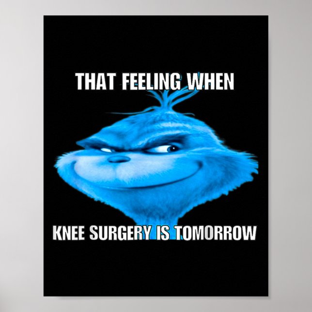 Poster Engraçado Esse Sentimento Quando a Cirurgia no Joe (Frente)