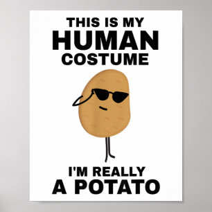 Poster Engraçado Este é o Meu Figurino Humano Eu sou Real