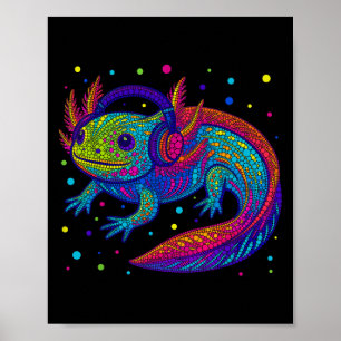 Poster Engraçado Estudante de Arte de Bolinhas Axolotl co