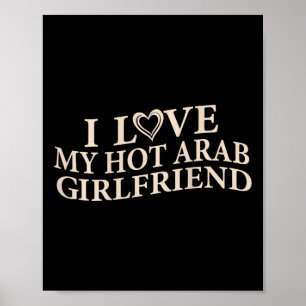 Poster Engraçado Eu Amo Minha Namorada Árabe Dito Sarcást
