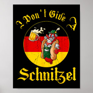 Poster Engraçado eu não dar a um Schnitzel Wurst Sausage