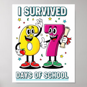 Poster Engraçado eu sobrevivi 67 dias de aula Meme crianç