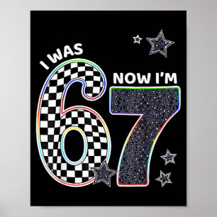 Poster Engraçado Eu Tinha 6 Anos Agora Tenho 7 Aniversári