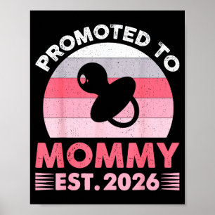 Poster Engraçado Eu Vou Ser Uma Mamãe 2026 Promovida Fofo