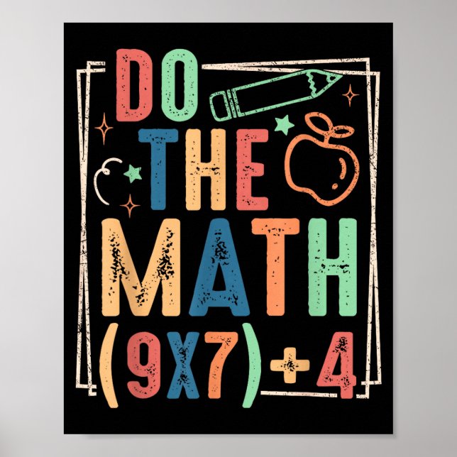 Poster Engraçado Faça as Contas 67 Meme Seis Sete Menino  (Frente)