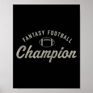Poster Engraçado Fantasy Futebol Campeão da Festa C