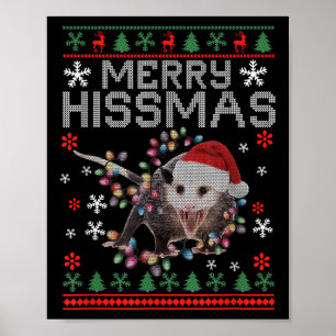 Poster Engraçado Feliz de Natal Hissmas Ssum Amantes do N