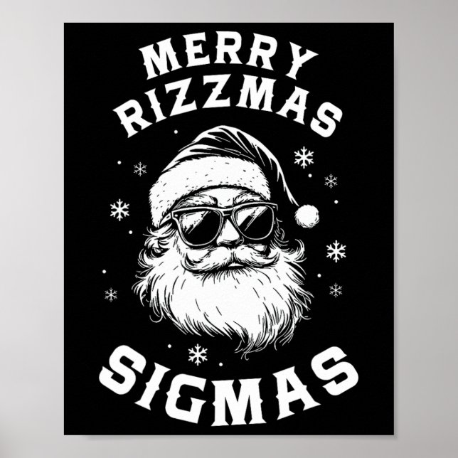Poster Engraçado Feliz Rizzmas Sigmas Faculdade de Adoles (Frente)