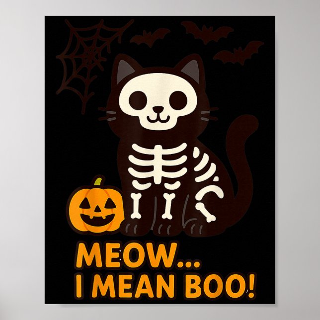 Poster Engraçado Figurino De Halloween De Gato Significa  (Frente)