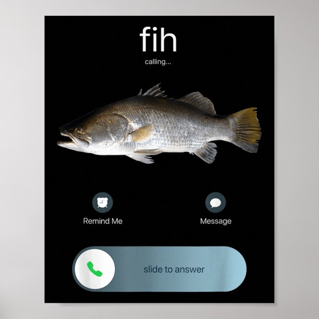 Poster Engraçado Fih Chamar, Fih Chamar Memória, Fih Fis (Frente)