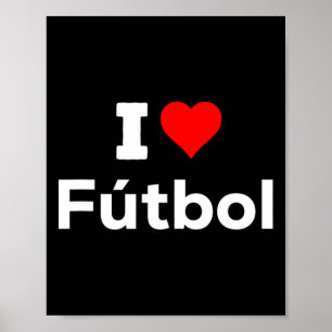 Poster Engraçado Fofo Eu Amo Amor Futebol Esporte Futebol