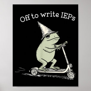 Poster Engraçado fora para escrever Ieps Sapo Feiticeiro