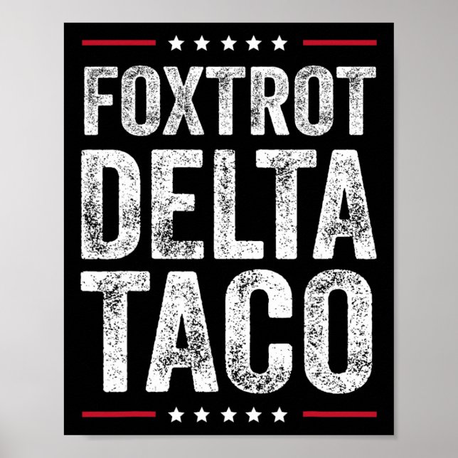 Poster Engraçado Foxtrot Delta Taco2 (Frente)
