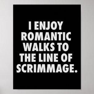 Poster Engraçado Futebol Lineman Para Homens Ofensivos