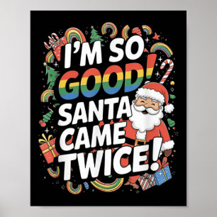Poster Engraçado Gay Papai Noel Natal Lgbt Pun Pride Xma