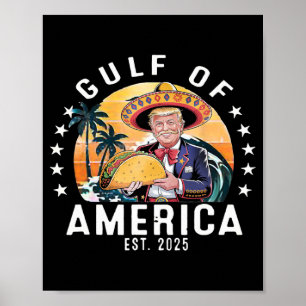 Poster Engraçado Golfo Dos Eua.américa Leste 2025 Preside