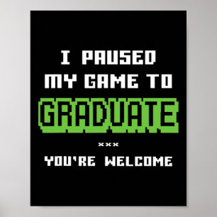 Poster Engraçado Graduado de Jogador 2025 Graduação 