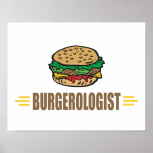 Póster Engraçado Hamburger