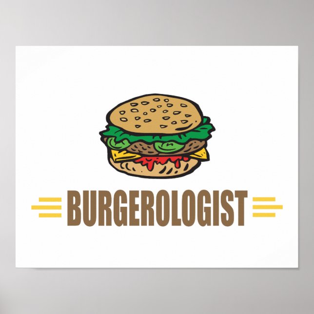 Póster Engraçado Hamburger (Frente)