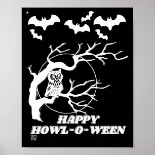 poster engraçado "HELY HOWL-O-WEEN"