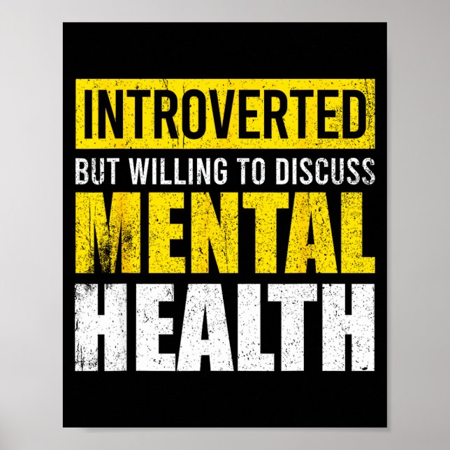 Poster Engraçado introvertido mas disposto a discutir saú (Frente)