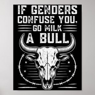 Poster Engraçado Ir Leitar Uma Cotação Touro Se Os Sexos