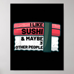 Poster Engraçado Japonês Sushi Lover Cite Gráfico de Pres